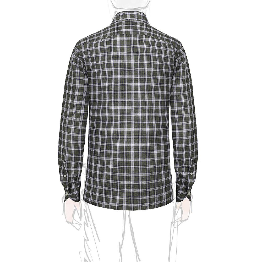 Rubinacci Vintage archive camicia in lino verde e bianco Acquista Ora