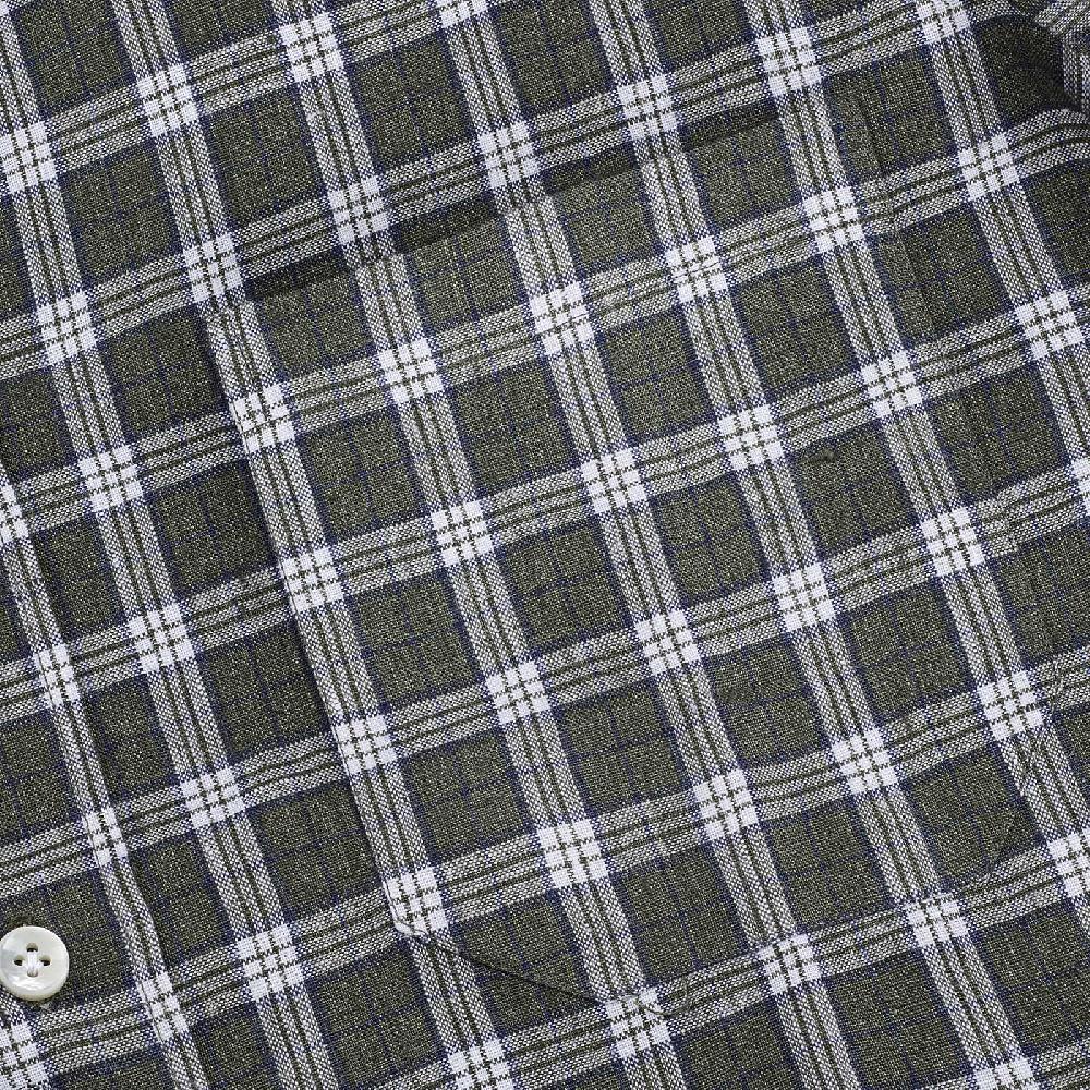 Rubinacci Vintage archive camicia in lino verde e bianco Acquista Ora