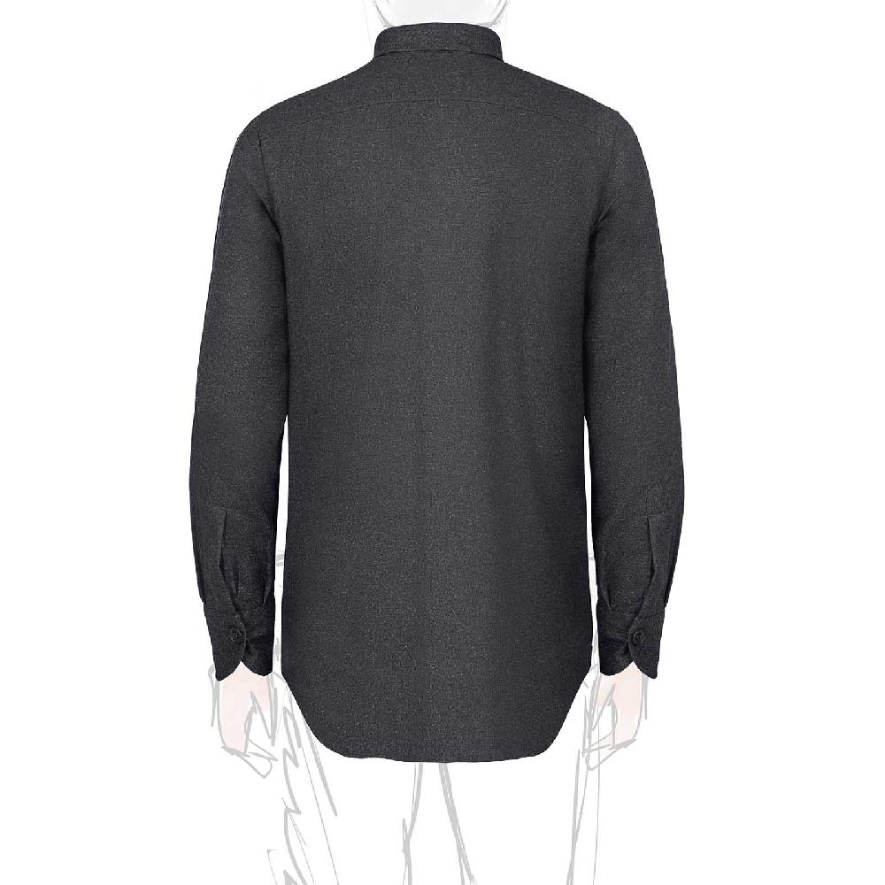 Rubinacci Overshirt in lana grigio In Saldo