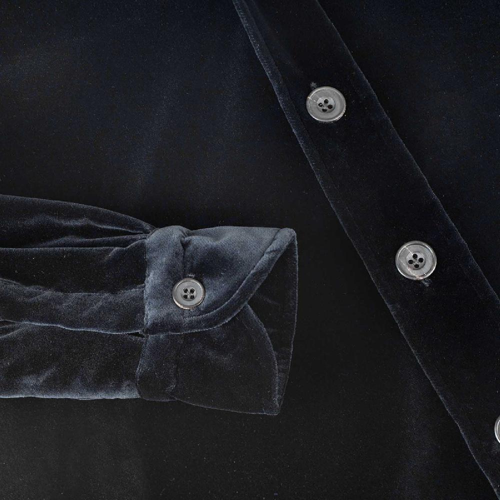 Rubinacci Overshirt in velluto nero Italy