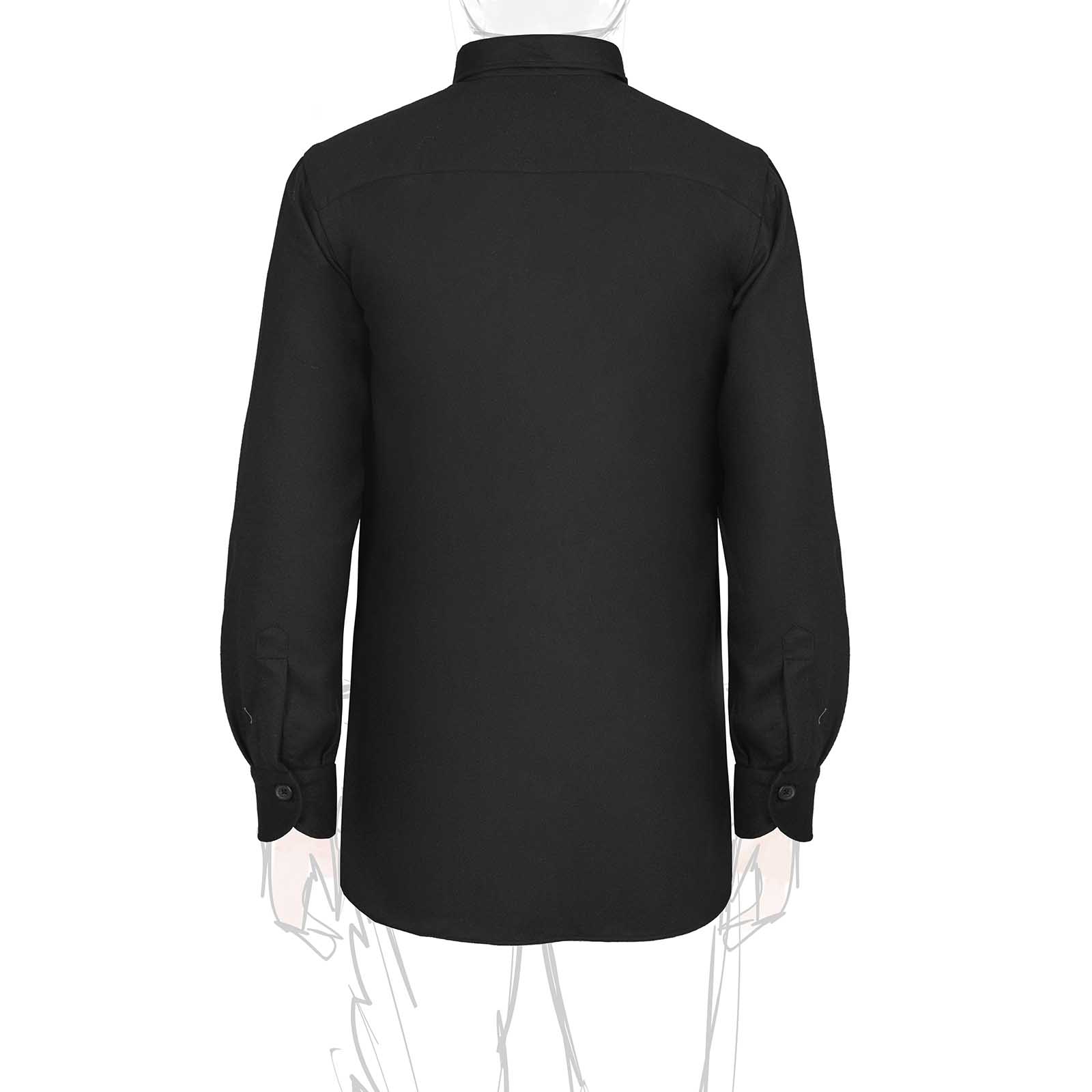 Rubinacci Overshirt in lana nero Italia