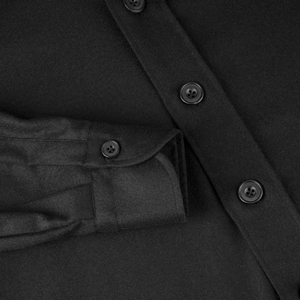 Rubinacci Overshirt in lana nero Italia