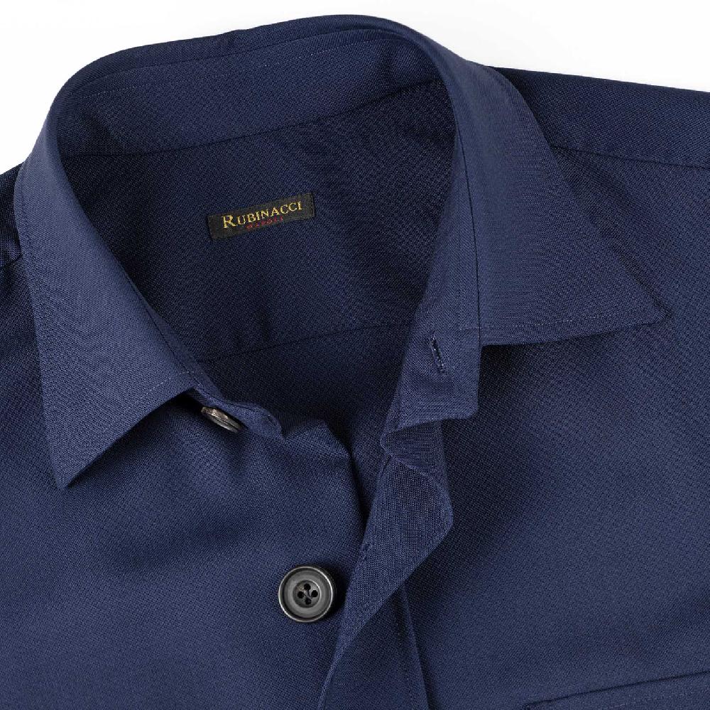 Rubinacci Sahariana in hopsack blu 2025
