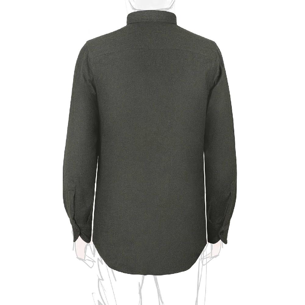 Rubinacci Overshirt in lana e seta verde In Linea