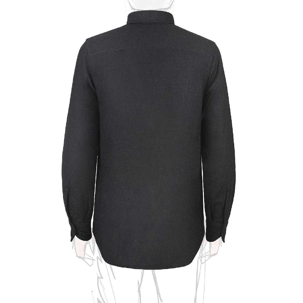 Rubinacci Overshirt in lana e seta grigia Nuovo