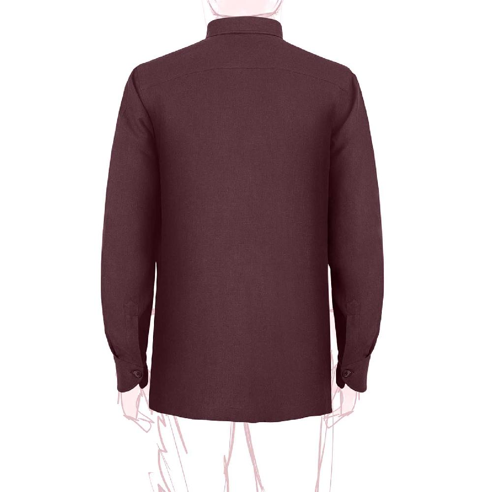 Rubinacci Sahariana in lino bordeaux Fino Al -60%