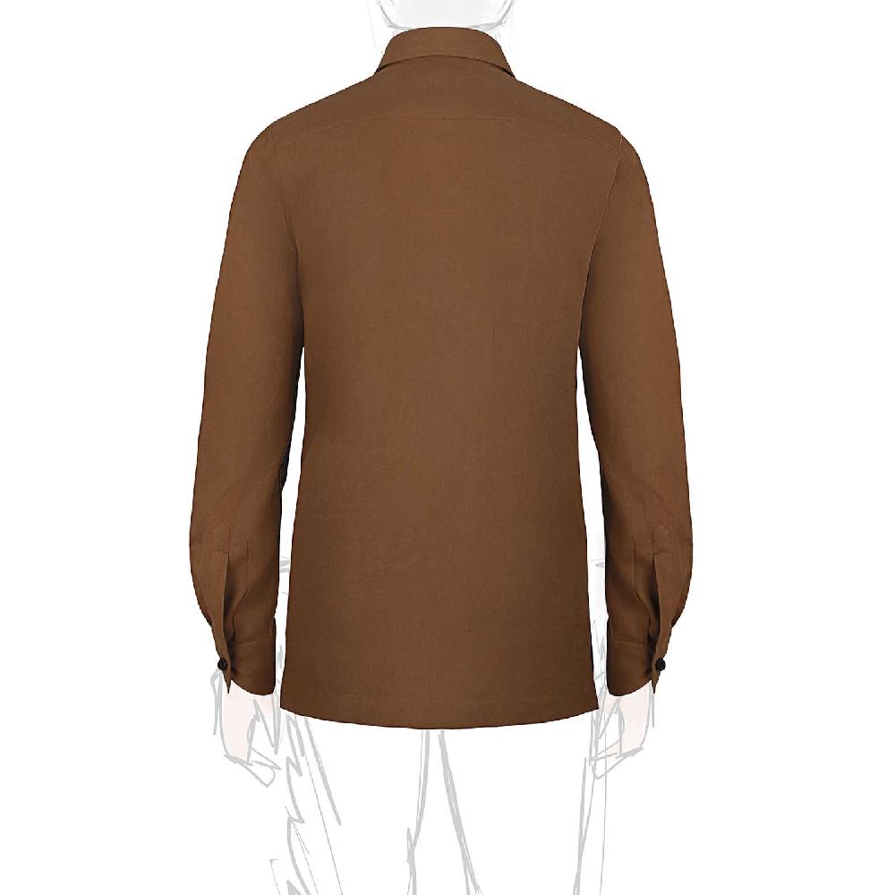 Rubinacci Sahariana in lino tabacco Shopping Online