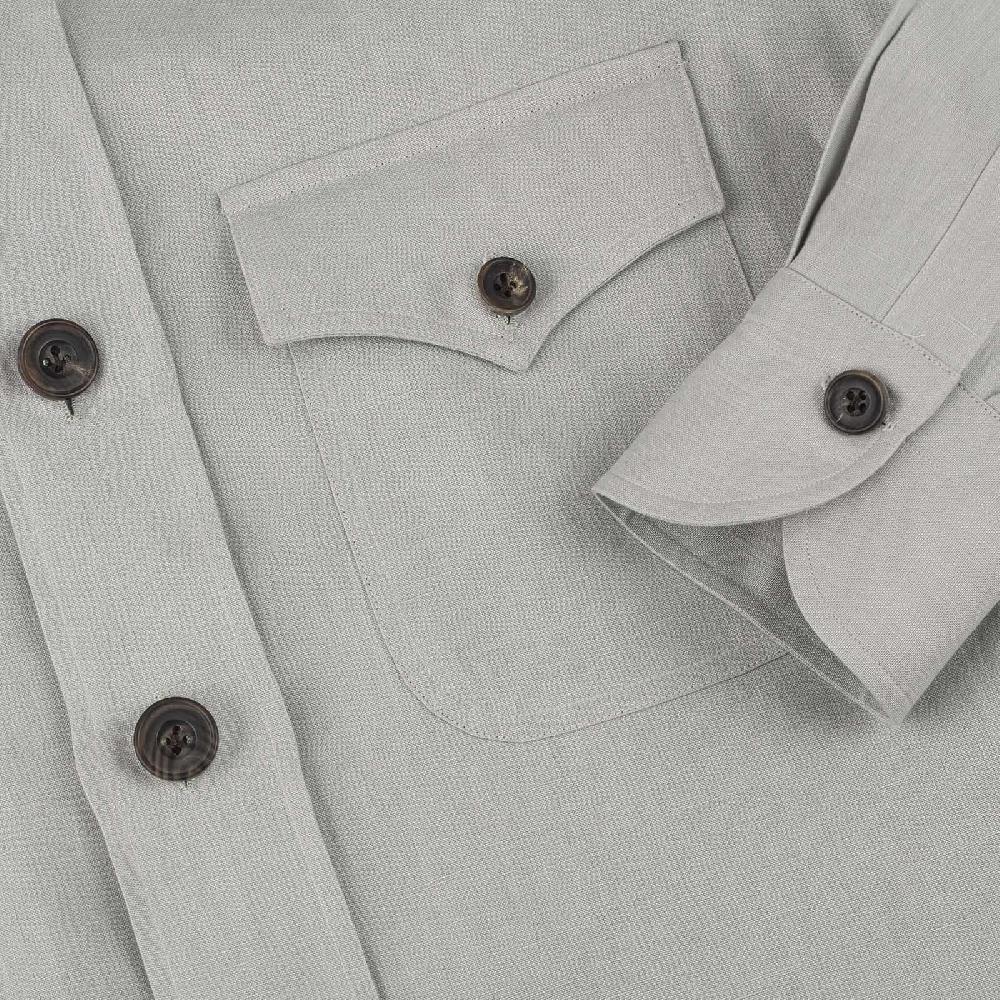 Rubinacci Sahariana in lino grigio Prezzo Ridotto