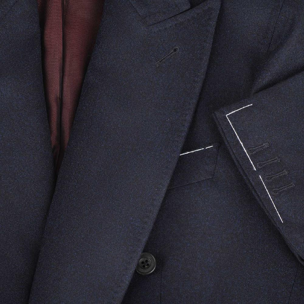 Rubinacci Giacca in flanella blu In Saldo