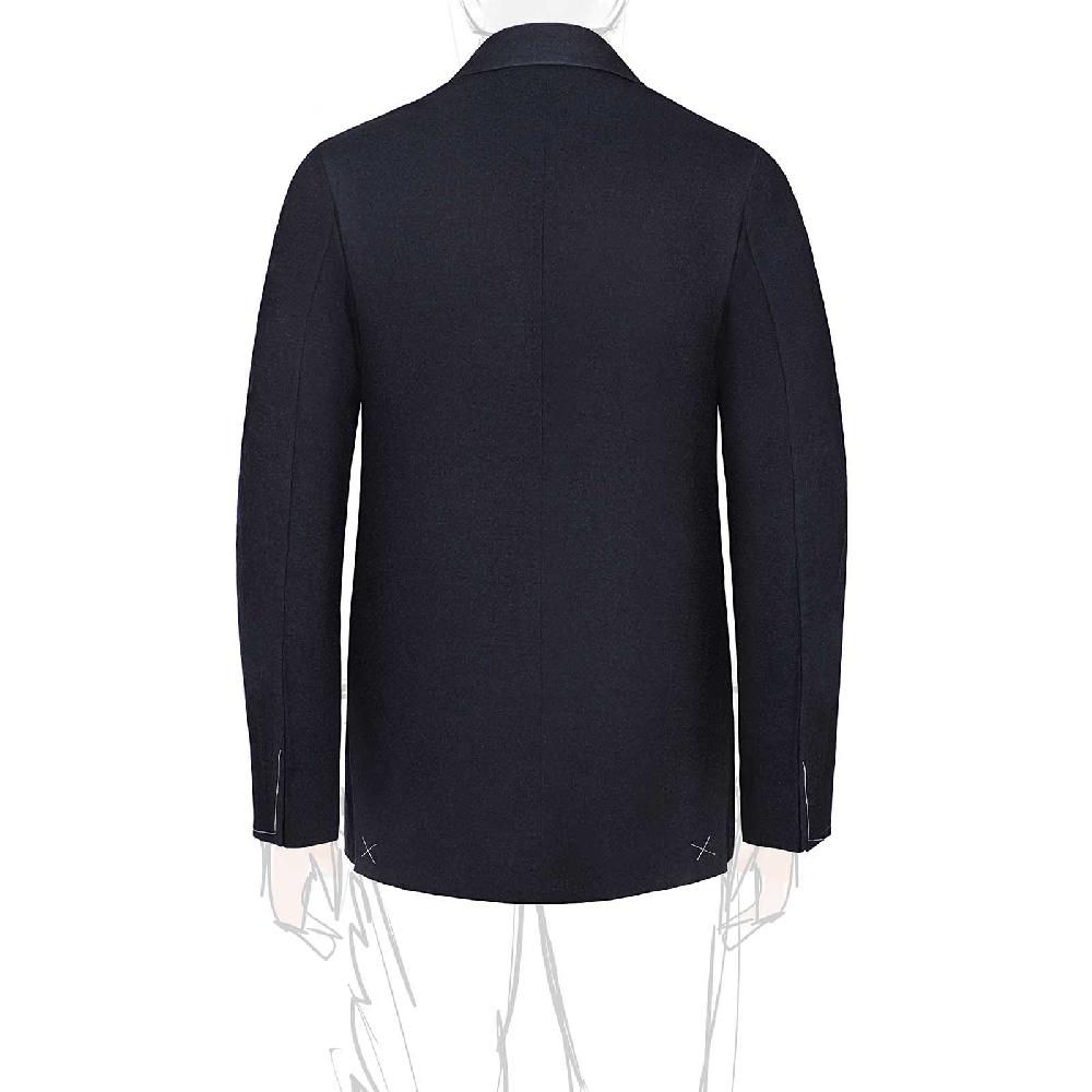 Rubinacci Giacca in flanella blu In Linea