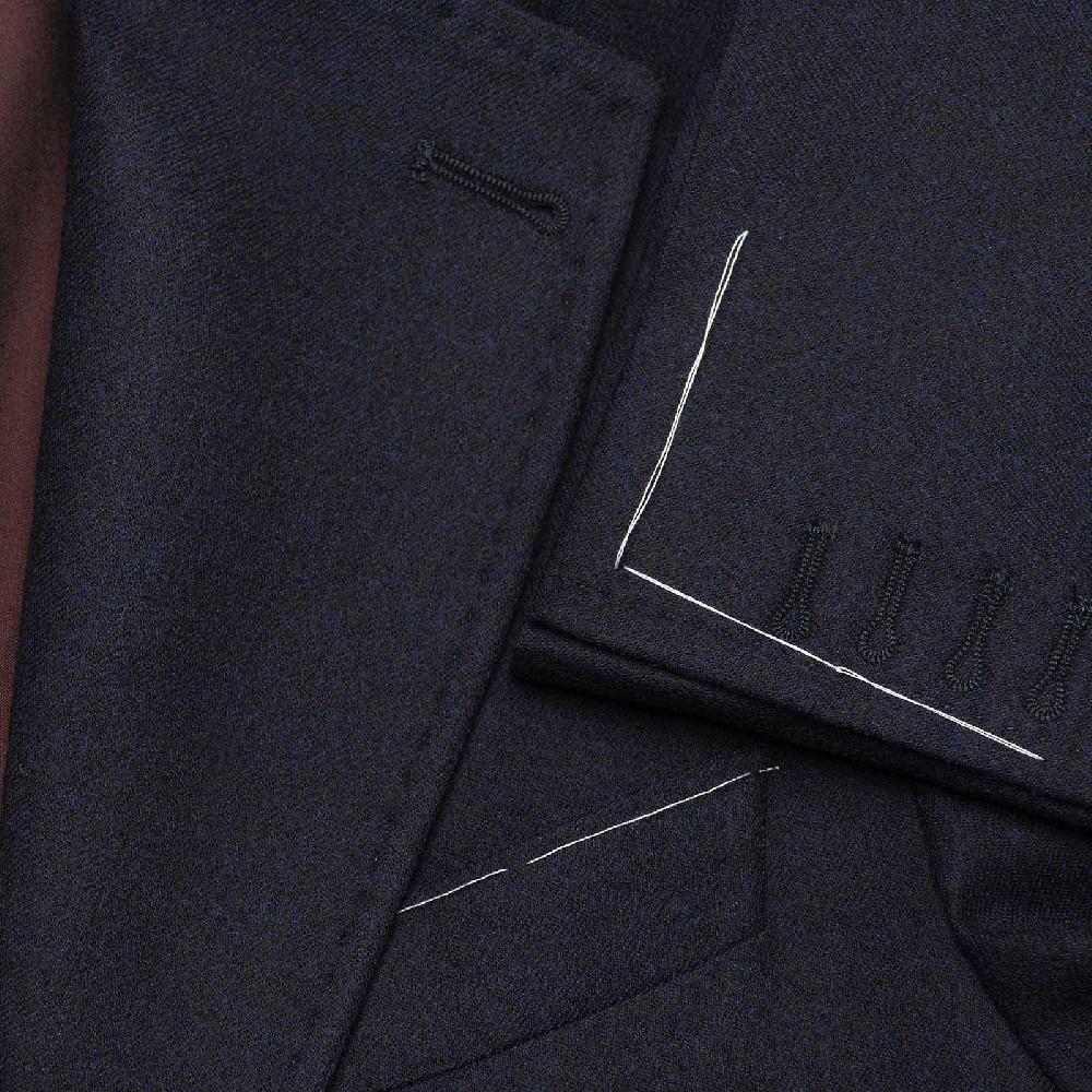 Rubinacci Giacca in flanella blu In Linea