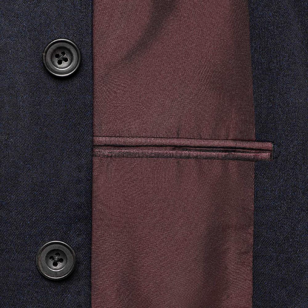 Rubinacci Giacca in flanella blu In Linea