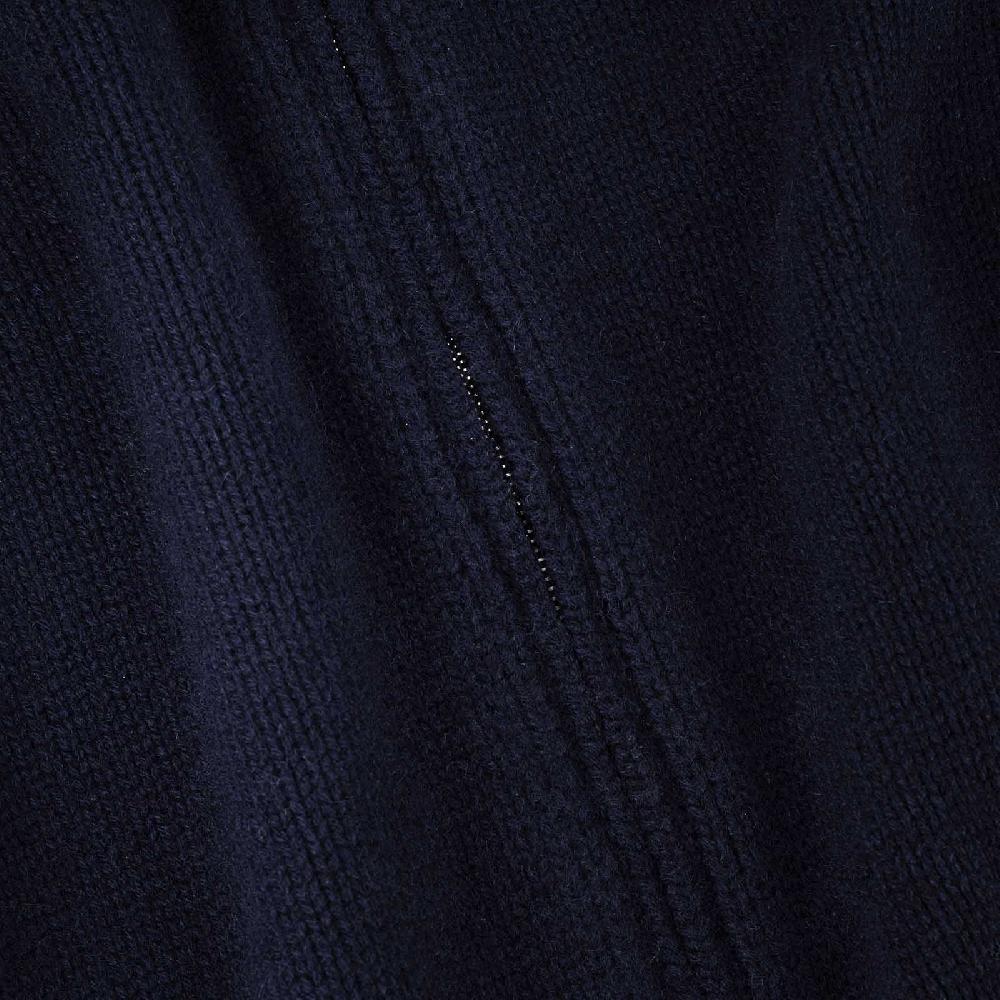 Rubinacci Pull zip in cashmere blu Vendita