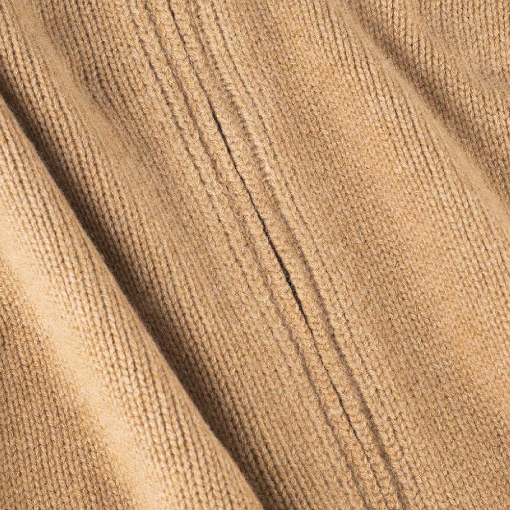 Rubinacci Pull zip in cashmere rhum Promozione