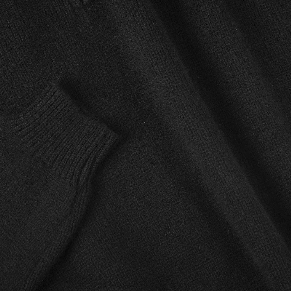 Rubinacci Pull mezza zip in cashmere nero Pezzi Unici