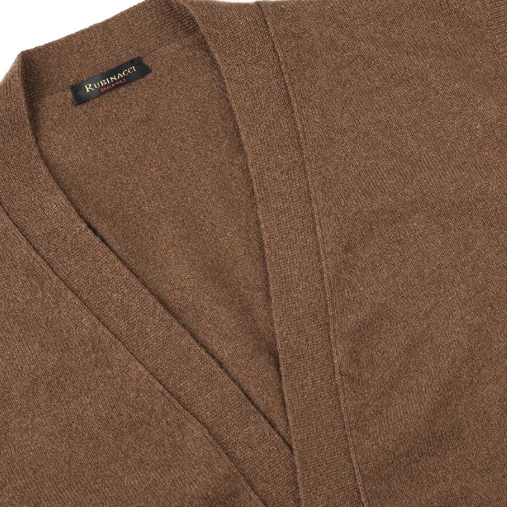 Rubinacci Gilet in cashmere nocciola Consegna Veloce
