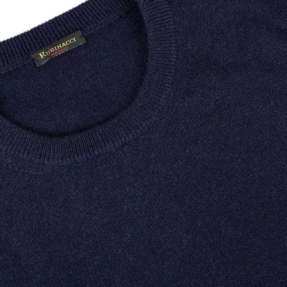 Rubinacci Girocollo in cashmere blu Promozione Limitata
