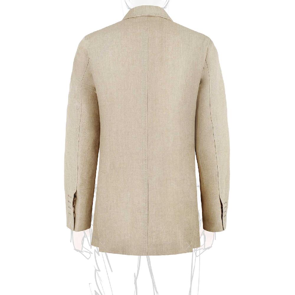 Rubinacci Giacca in lino beige Presa