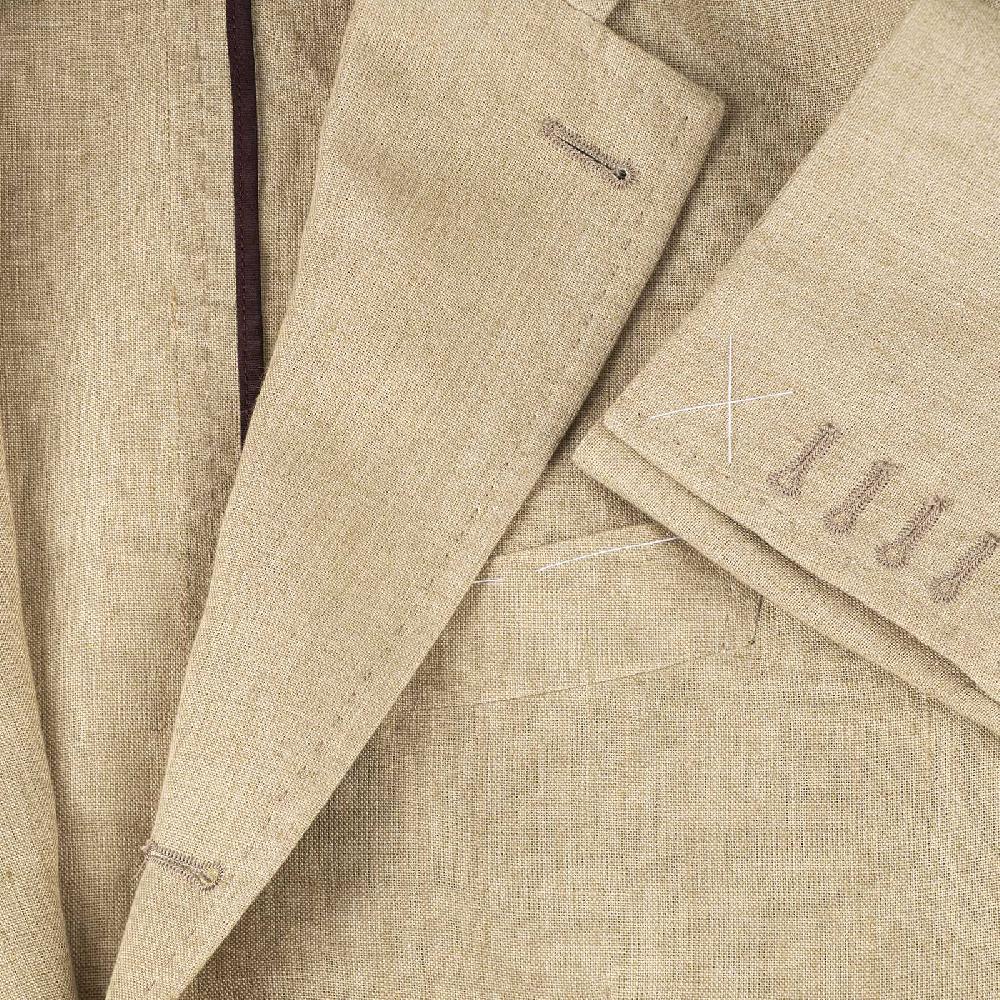 Rubinacci Giacca in lino beige Presa