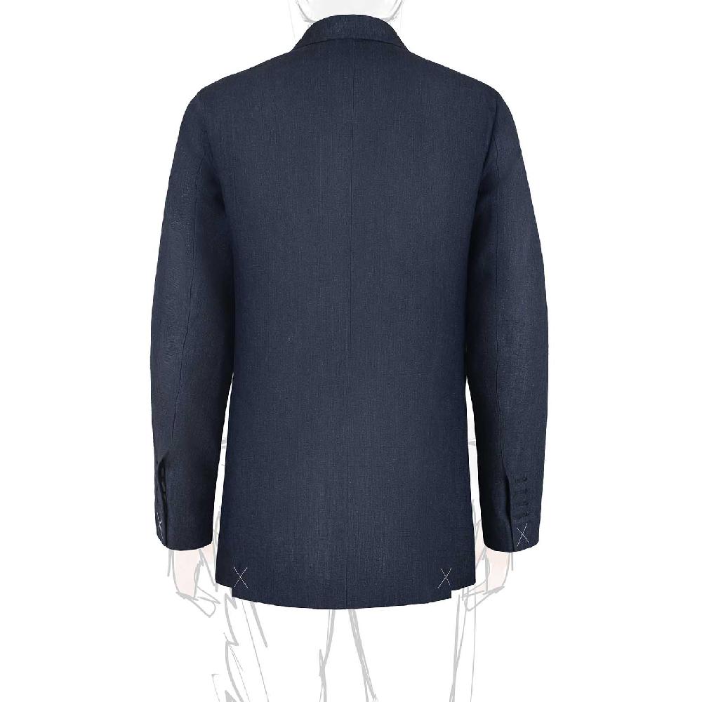 Rubinacci Giacca in lino blu Sconto
