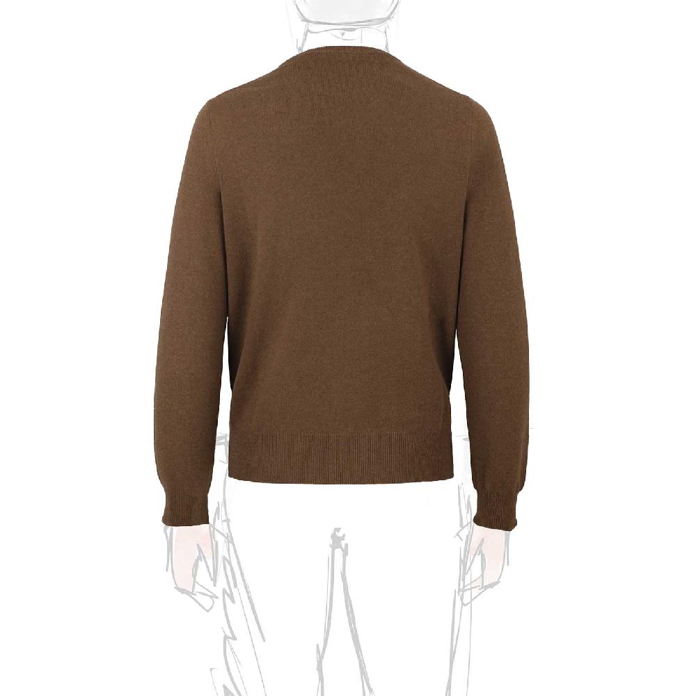 Rubinacci Girocollo in cashmere nocciola Offerta