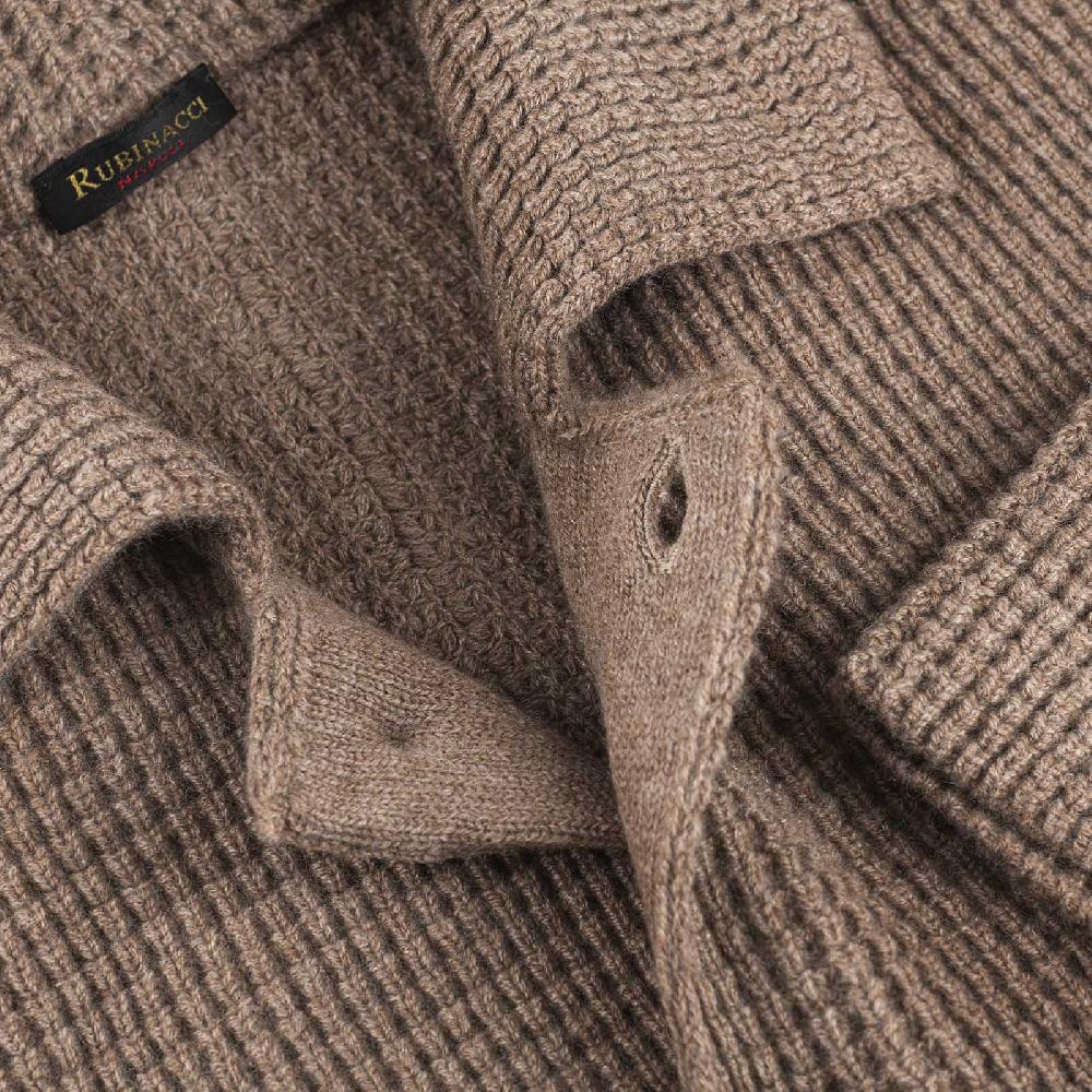 Rubinacci Cardigan cashmere nocciola Saldi