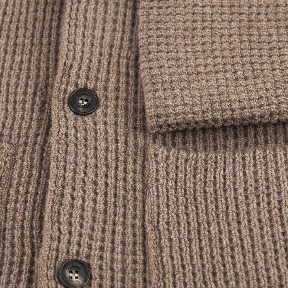 Rubinacci Cardigan cashmere nocciola Saldi