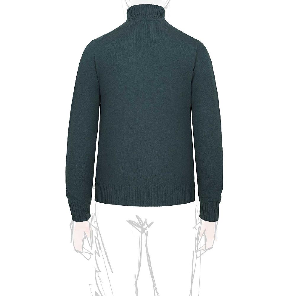 Rubinacci Collo alto in cashmere verde Vendita Economica