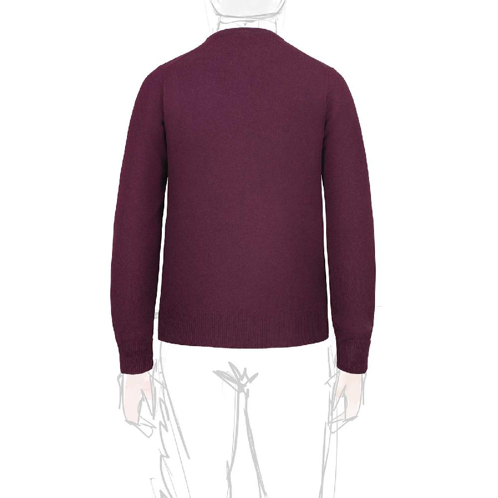 Rubinacci Girocollo in cashmere vino Saldi Di Fabbrica