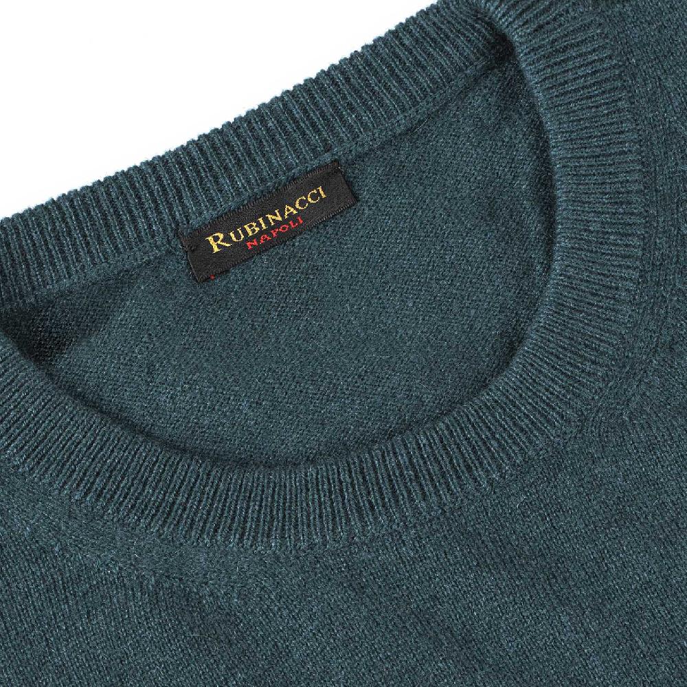 Rubinacci Girocollo in cashmere verde Vendite Flash