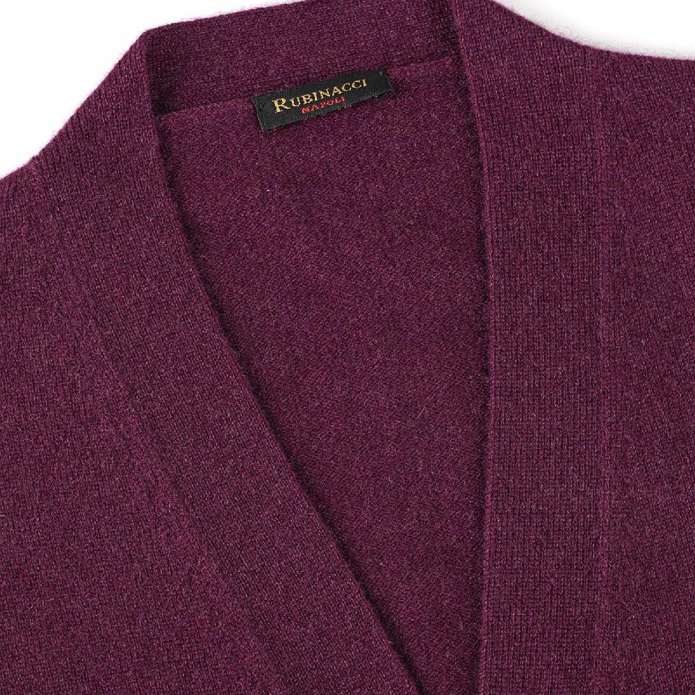 Rubinacci Gilet in cashmere vino In Saldo