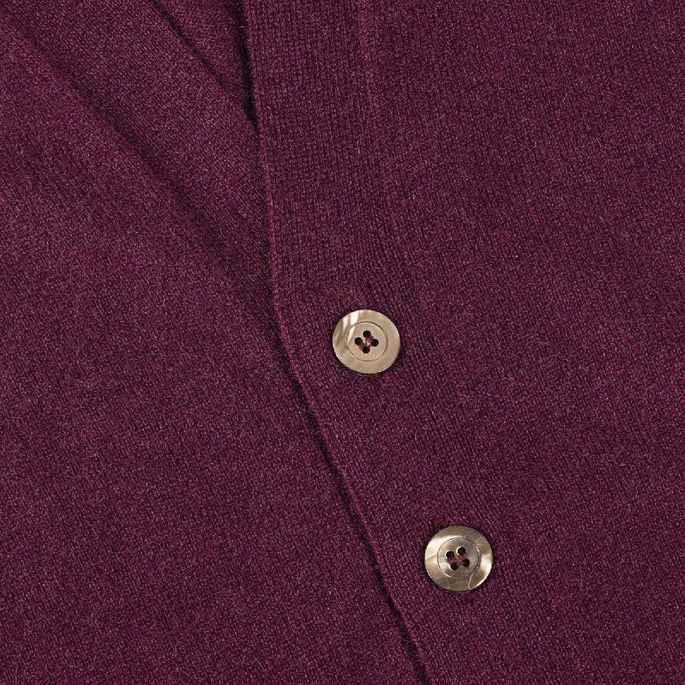 Rubinacci Gilet in cashmere vino In Saldo