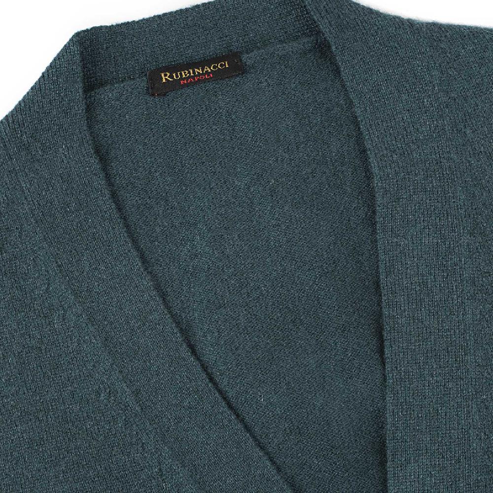 Rubinacci Gilet in cashmere verde Nuova