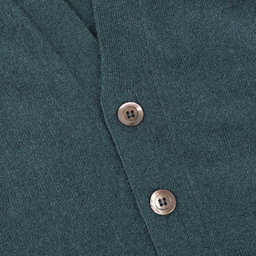 Rubinacci Gilet in cashmere verde Nuova
