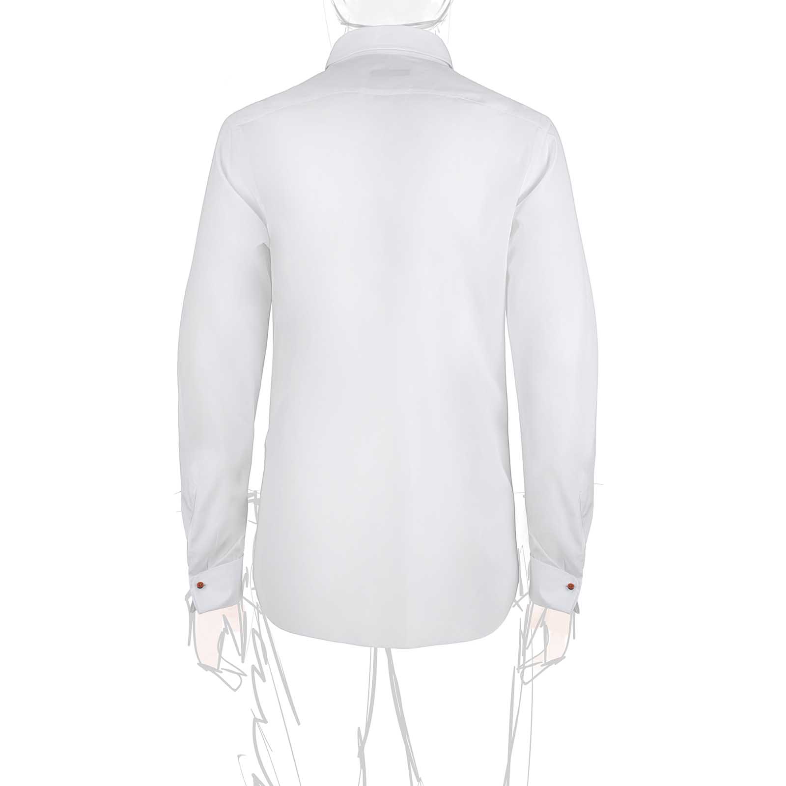 Rubinacci Camicia da smoking in cotone bianca con plisse' 2025