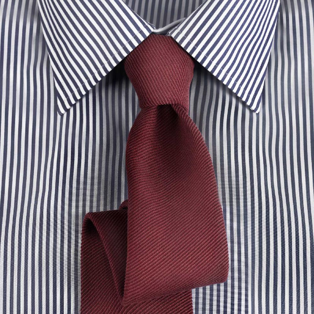 Rubinacci Camicia in cotone rigato bianco e blu Vendita
