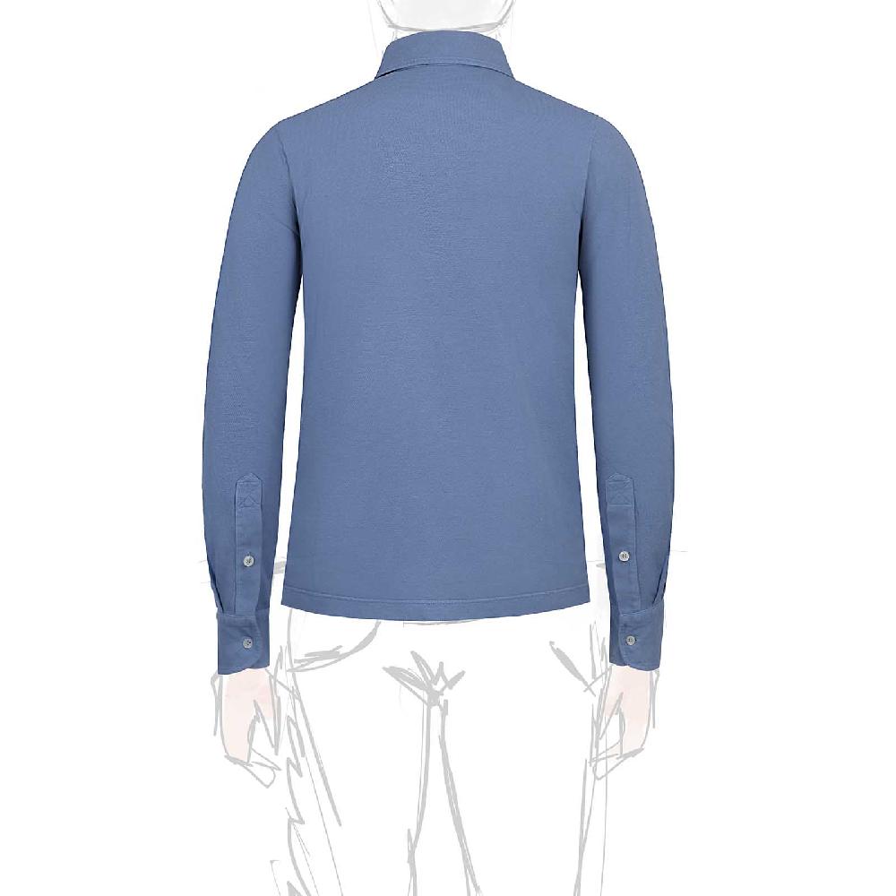 Rubinacci Camicia in piquet jeans Pezzi Unici
