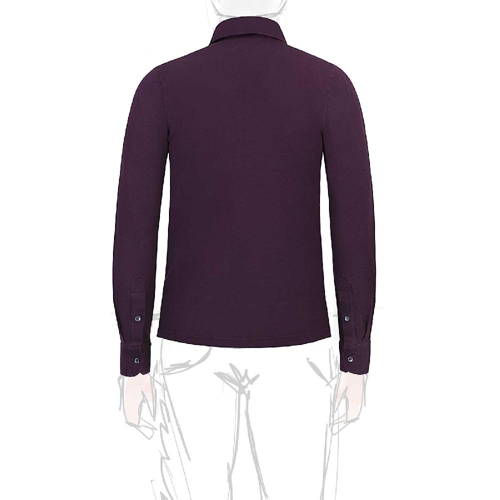 Rubinacci Camicia in piquet vino Soddisfazione Garantita