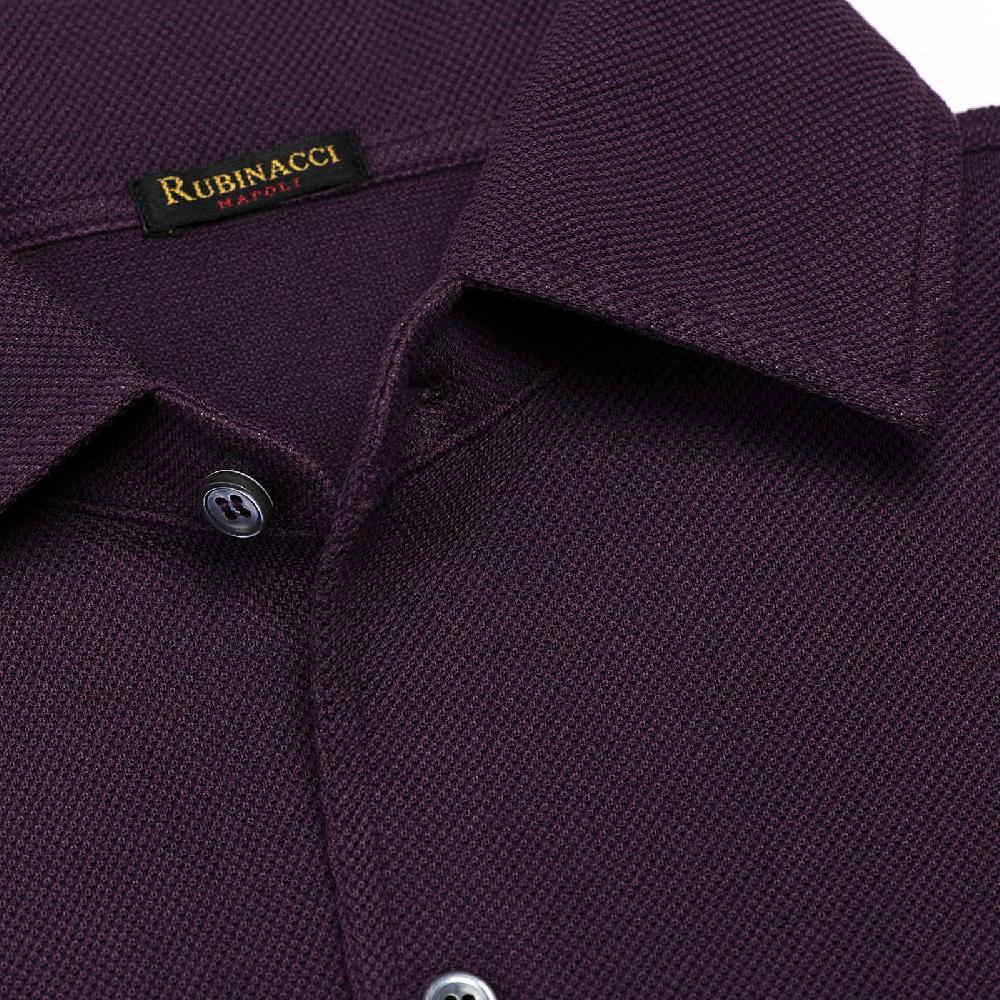 Rubinacci Camicia in piquet vino Soddisfazione Garantita