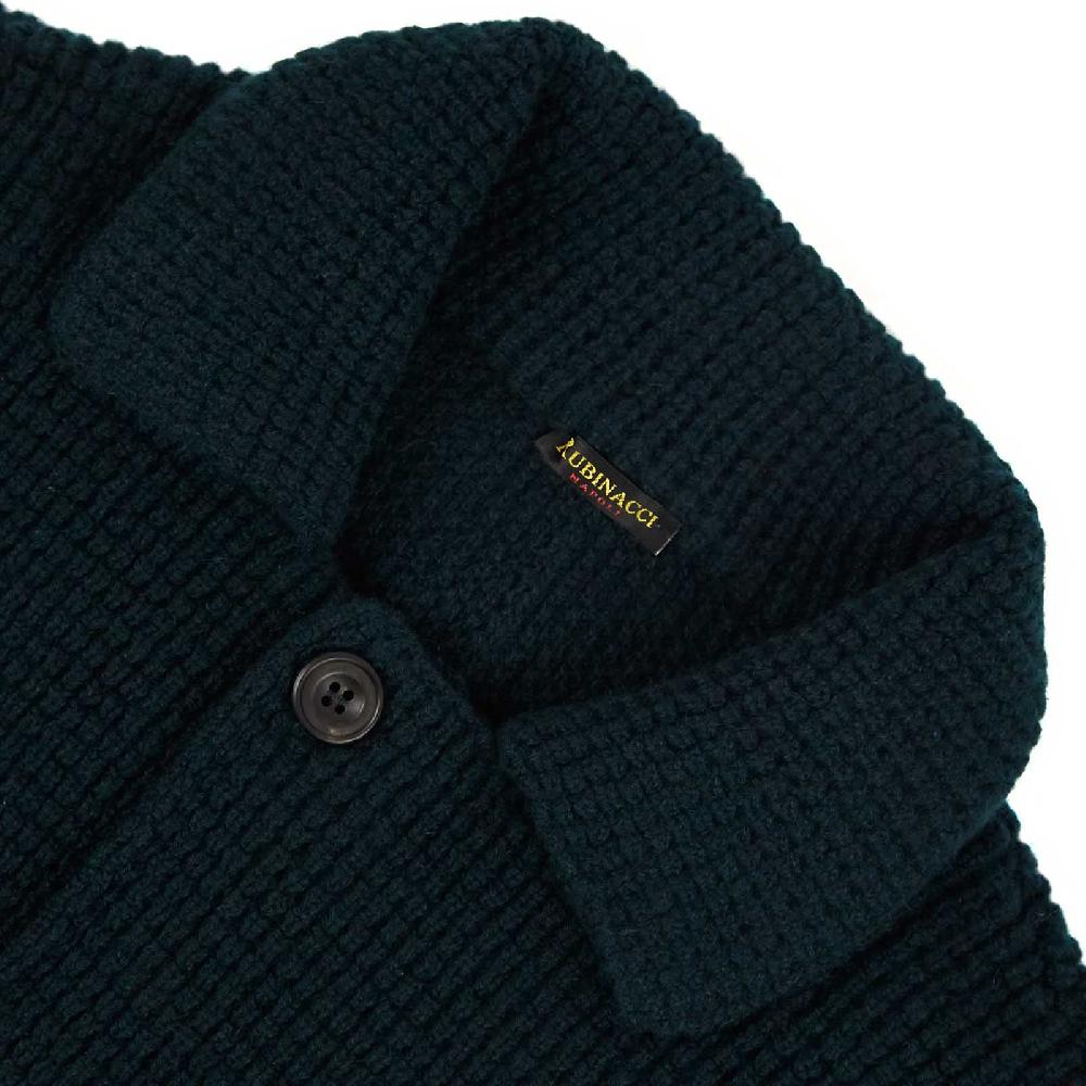 Rubinacci Cardigan cashmere verde scuro Qualità Garantita