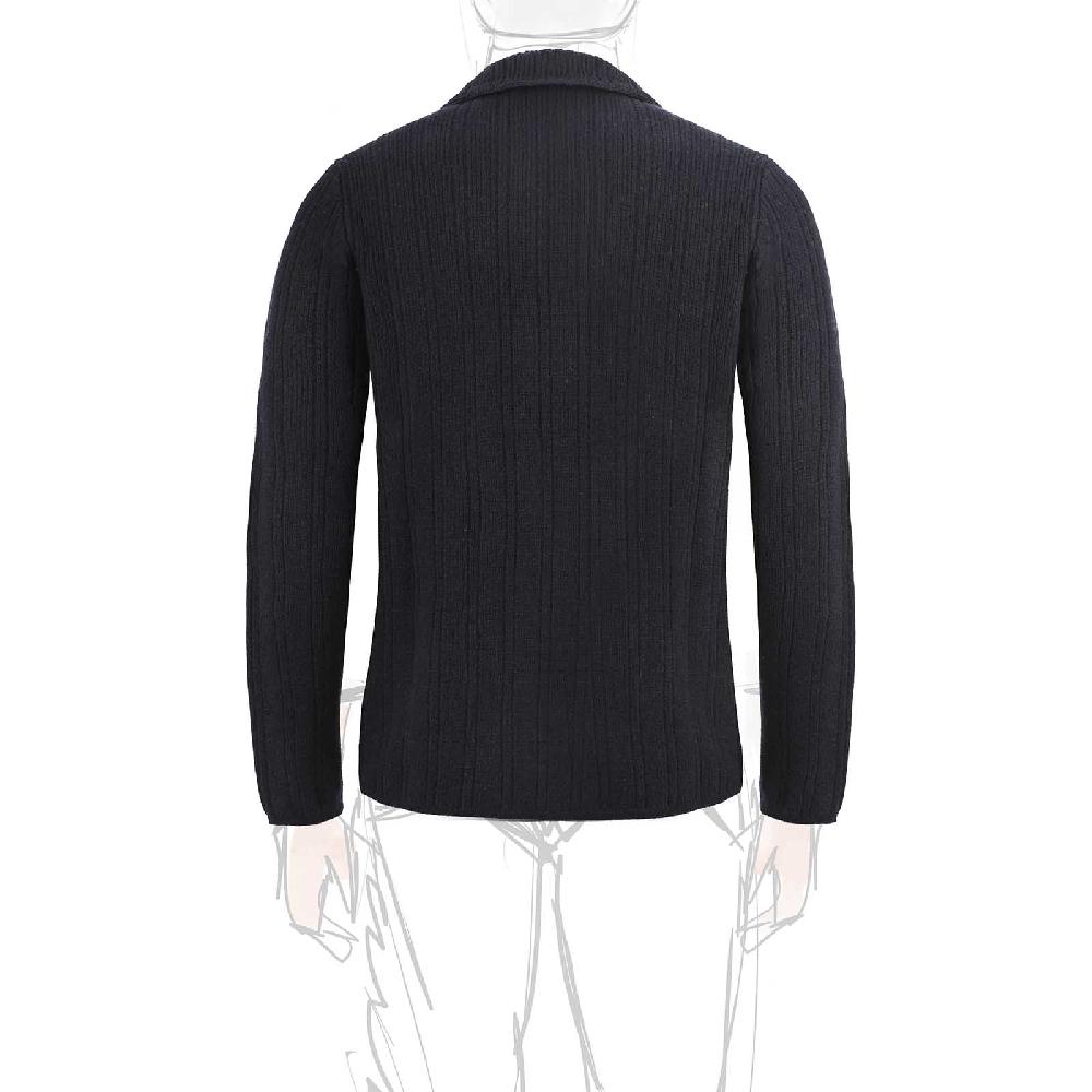 Rubinacci Cardigan doppio petto cashmere blu Acquista Ora
