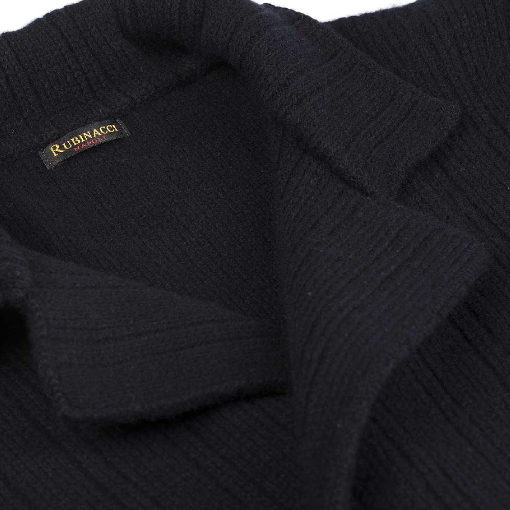 Rubinacci Cardigan doppio petto cashmere blu Acquista Ora