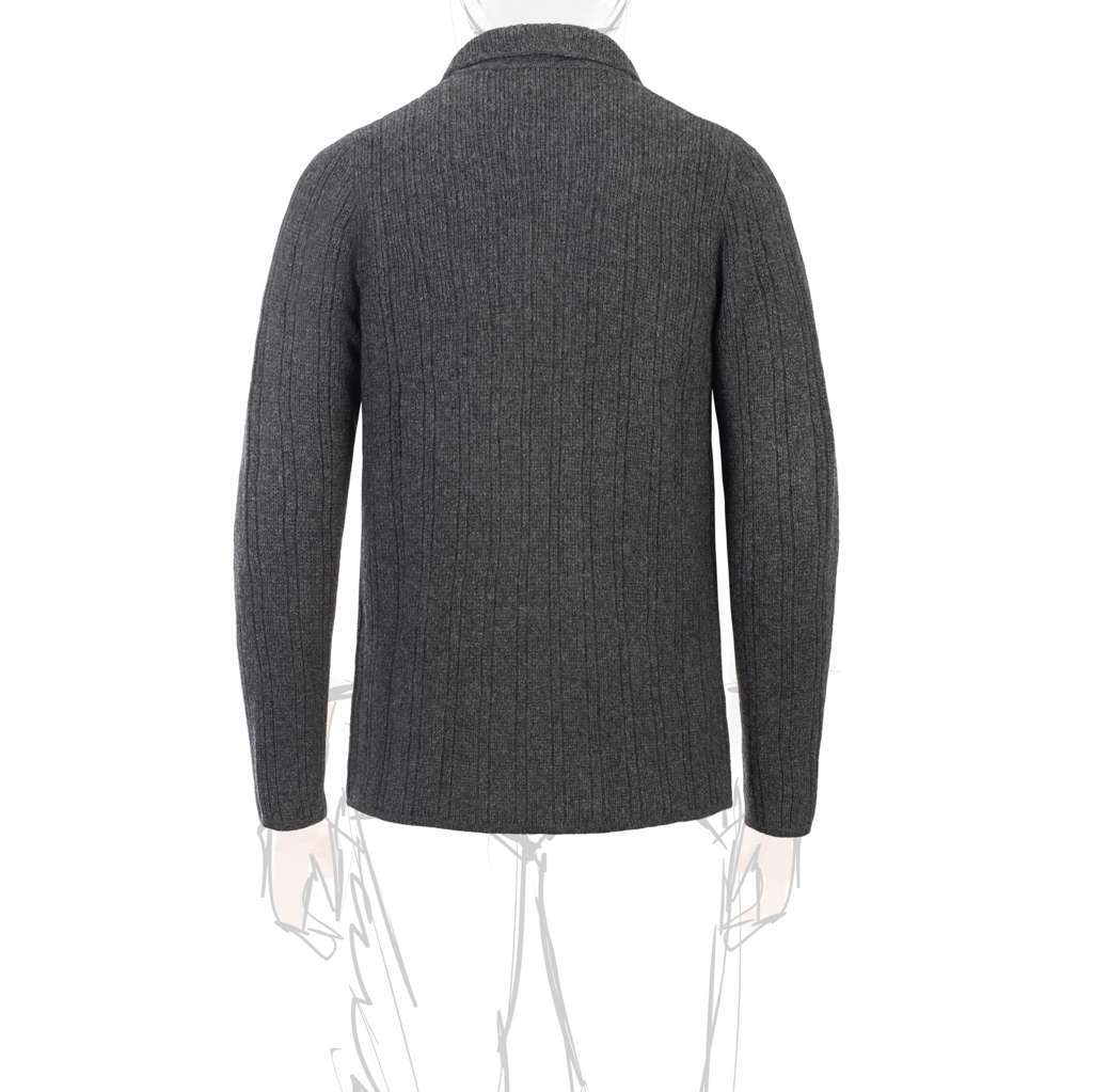 Rubinacci Cardigan doppio petto cashmere grigio Consegna Veloce