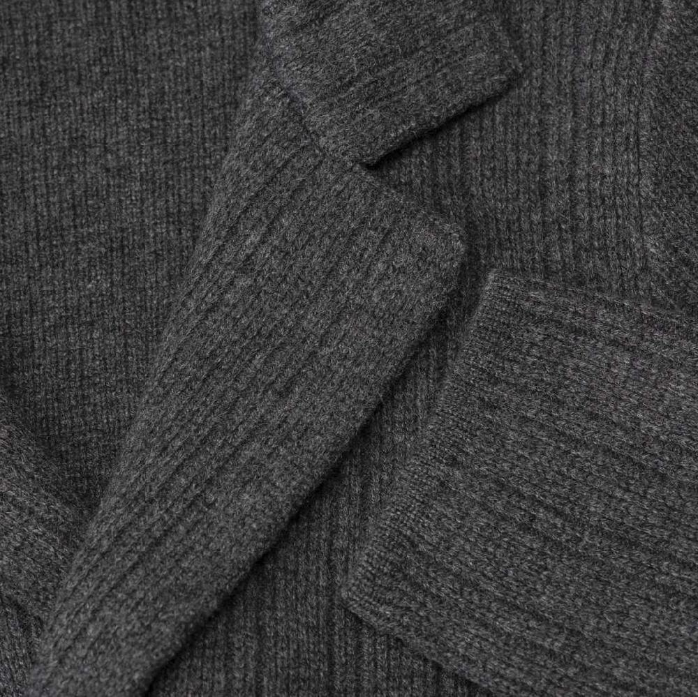 Rubinacci Cardigan doppio petto cashmere grigio Consegna Veloce