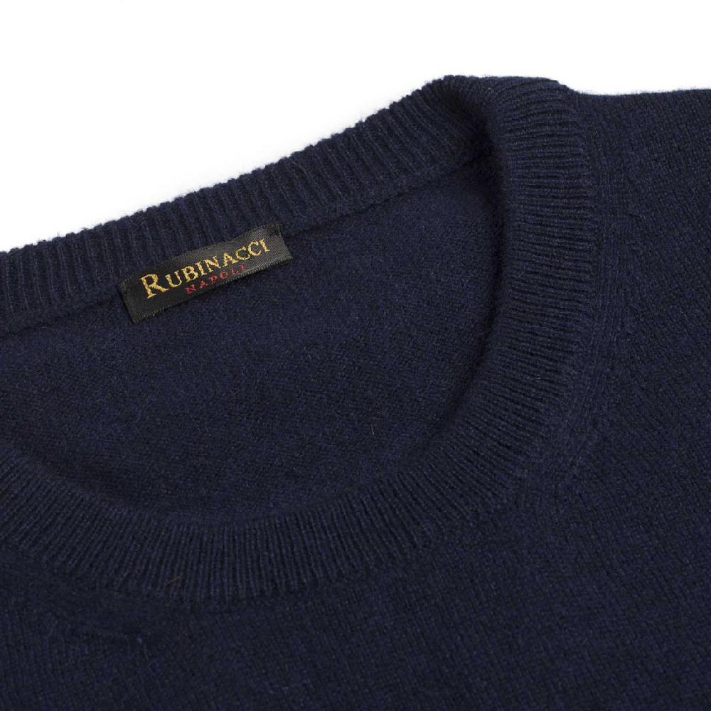 Rubinacci Girocollo in cashmere blu Promozione Limitata
