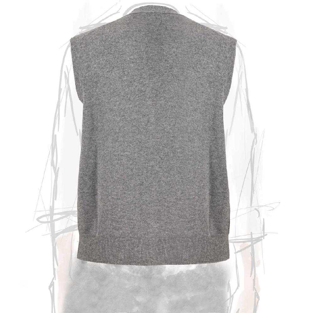Rubinacci Gilet in cashmere grigio Fino Al -60%
