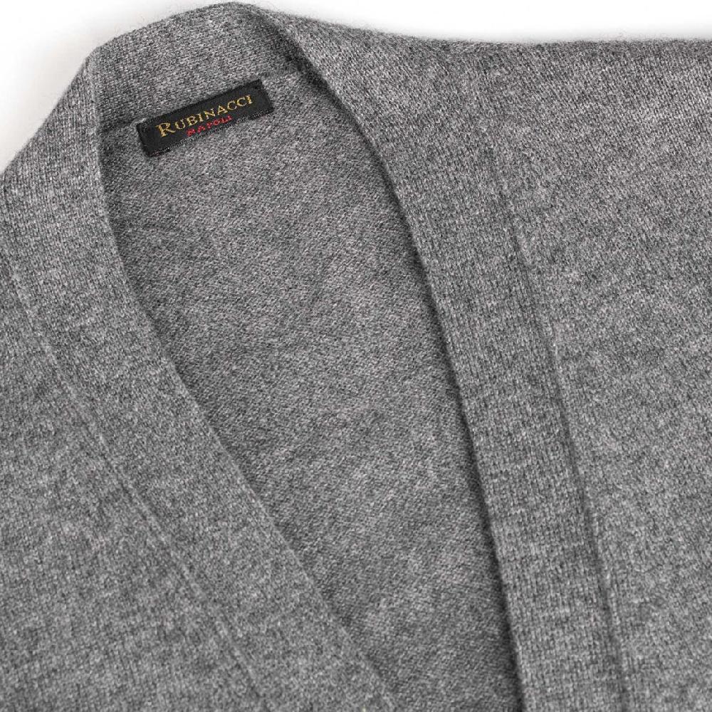 Rubinacci Gilet in cashmere grigio Fino Al -60%