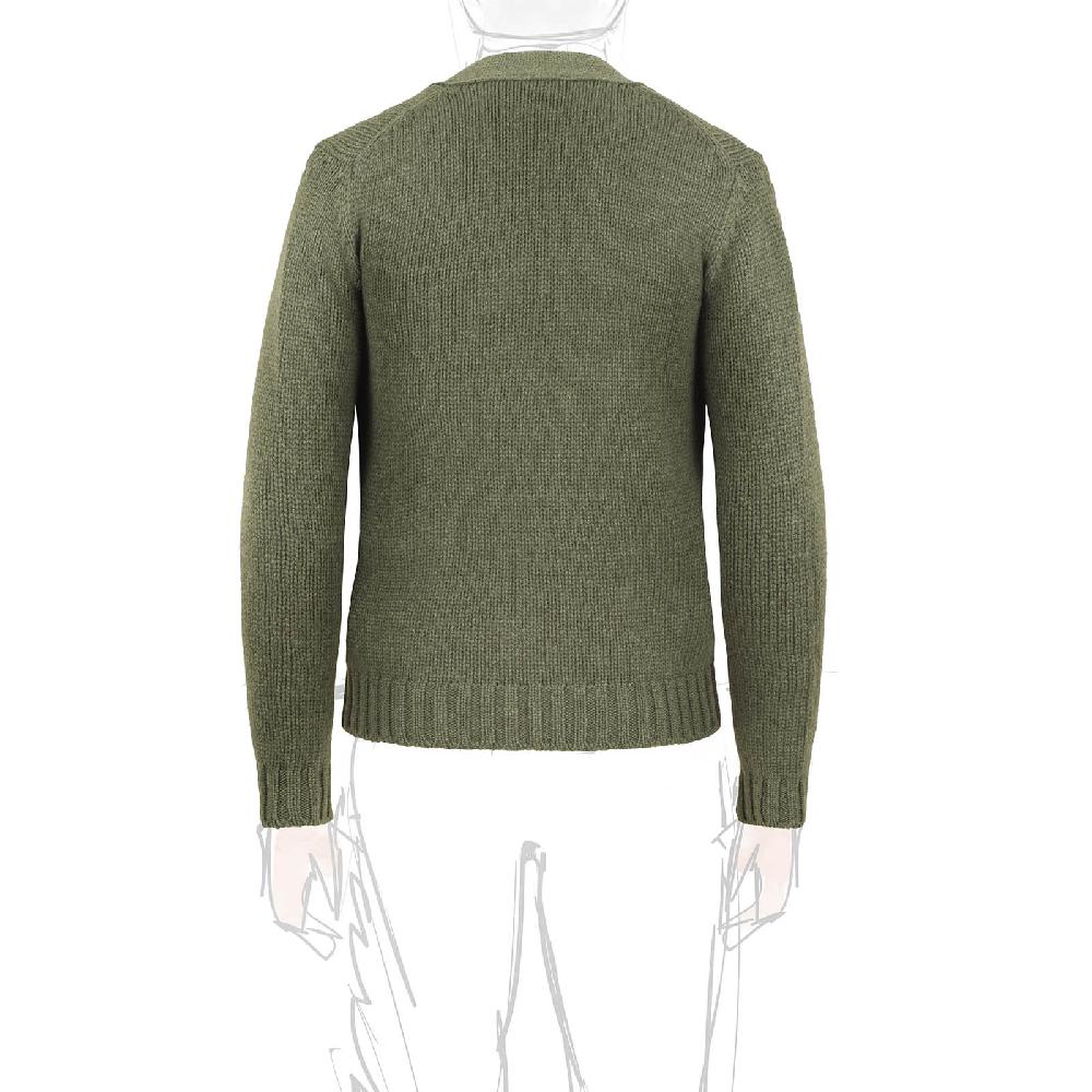 Rubinacci Cardigan cashmere verde oliva Prezzo Ridotto