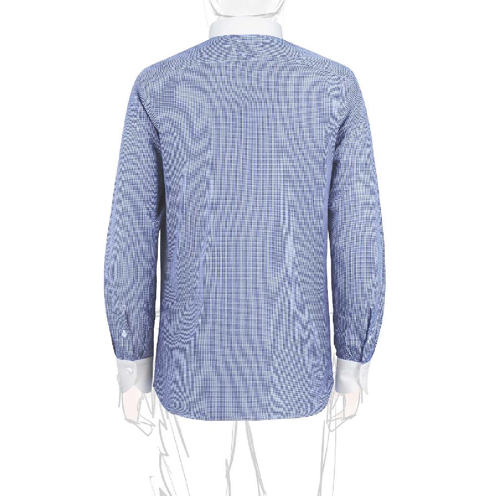 Rubinacci Camicia con collo bianco quadretto blu Outlet