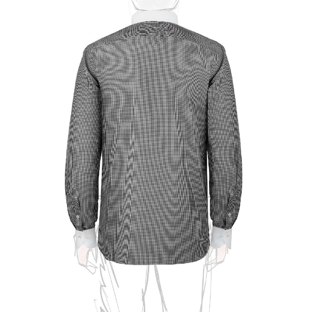 Rubinacci Camicia con collo bianco quadretto nero Offerte